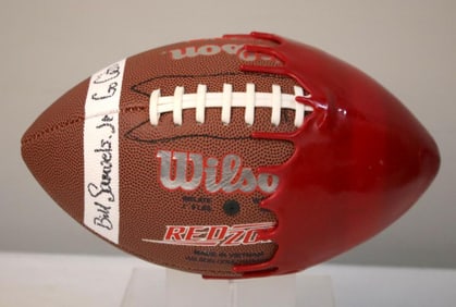 Maker’s Mark Red Wax–Dipped Football, Signed by Bill Samuels Jr.