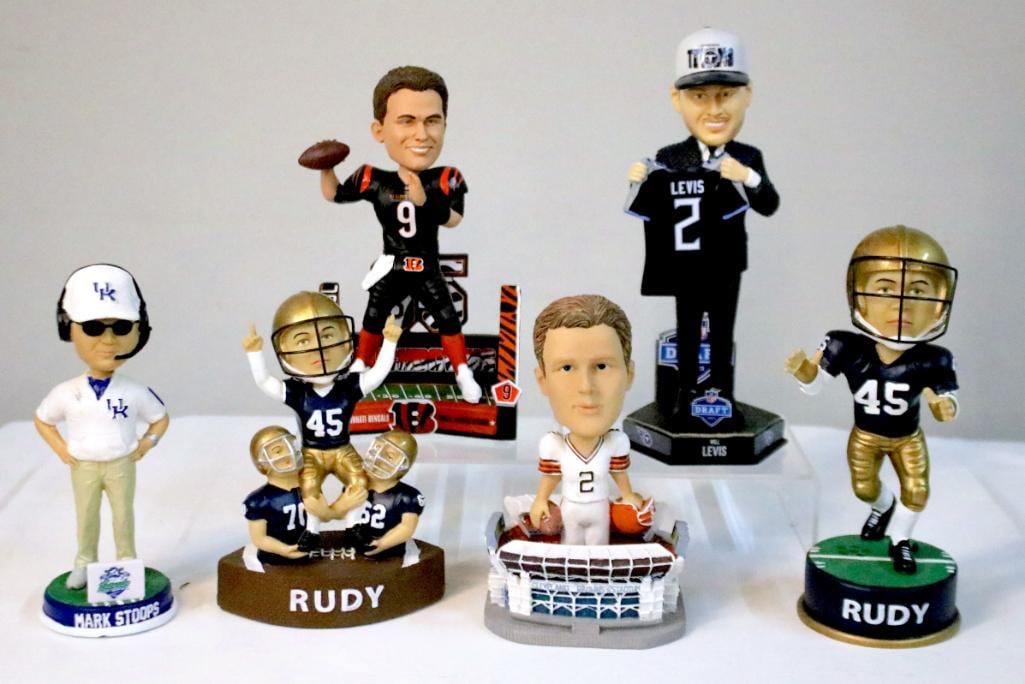 Football Heroes Bobblehead and Figure Group including Burrow and Couch (1 of 11)
