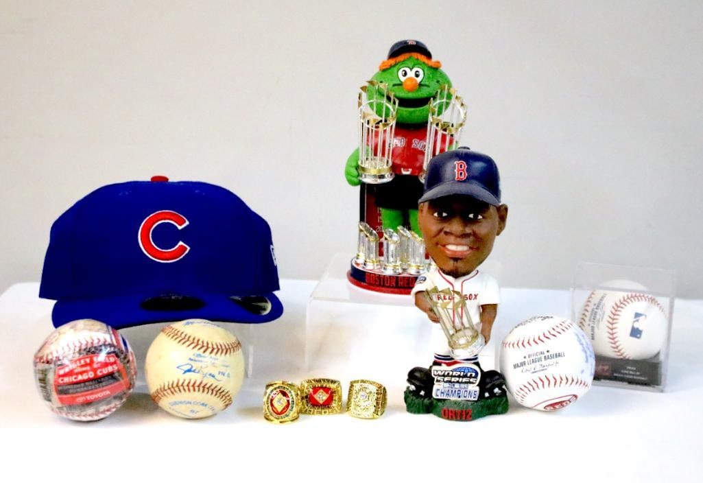 Assorted Baseball Collectibles Group including David Ortiz Bobblehead (1 of 11)