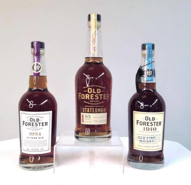 Old Forester Collection: 1920 Prohibition Style -1910 Old Fine Whisky - Statesman: Old Forester Collection: 1920 Prohibition Style -1910 Old Fine Whisky - StatesmanA group of three Old Forester Kentucky Straight Bourbon Whiskey expressions comprising 1920 Prohibition Style (100 proo