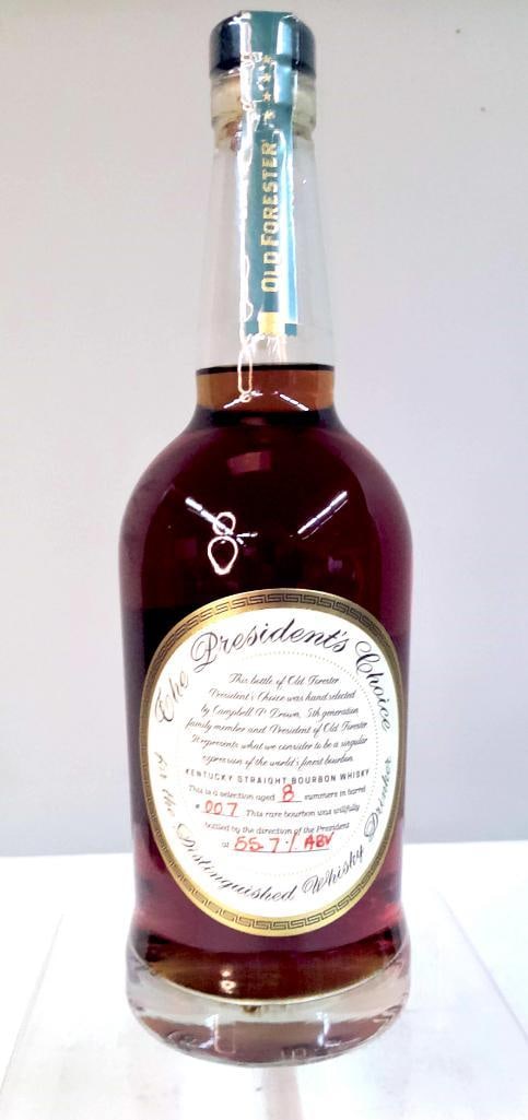 Old Forester President’s Choice - Signed by Campbell P. Brown: Old Forester “President’s Choice” Signed by Campbell P. Brown Old Forester President’s Choice Kentucky Straight Bourbon Whiskey, single barrel selection, aged 8 years (8 summers), barrel