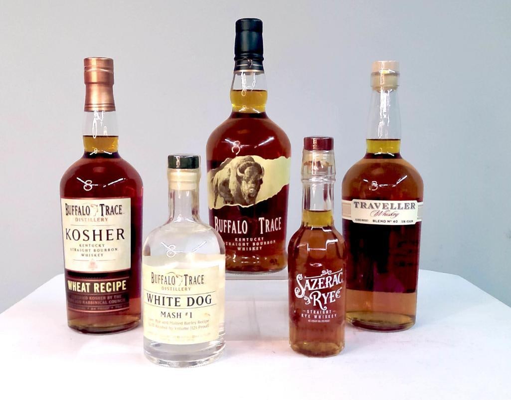 Buffalo Trace Distillery Assorted Whiskey Group (5 Bottles): Buffalo Trace Distillery Assorted Whiskey Group (5 Bottles) Group of five bottles from Buffalo Trace Distillery including Buffalo Trace Kentucky Straight Bourbon Whiskey (2024 release), Buffalo