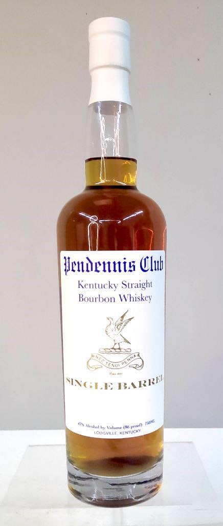2023 Pendennis Club Single Barrel Bourbon: 2023 Pendennis Club Single Barrel Bourbon Pendennis Club (Louisville KY) Single Barrel Kentucky straight bourbon whiskey, 750 ml, 86 proof (43% ABV). Distilled and aged in Bardstown, Kentucky;