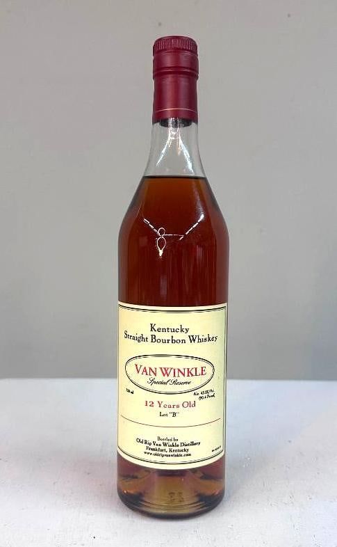 2014 - Van Winkle Special Reserve “Lot B" 12 Year Old Bourbon: Van Winkle Special Reserve “Lot B” 12 Year Old Bourbon Kentucky straight bourbon whiskey, aged 12 years, bottled by Old Rip Van Winkle Distillery, Frankfort, Kentucky. 750 ml bottle, 45.2% ABV