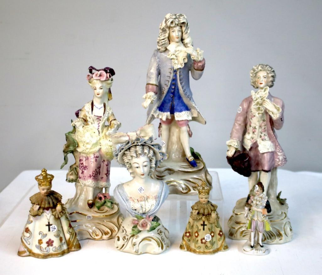 Group of Eight Porcelain Figural Decorative Objects (1 of 19)