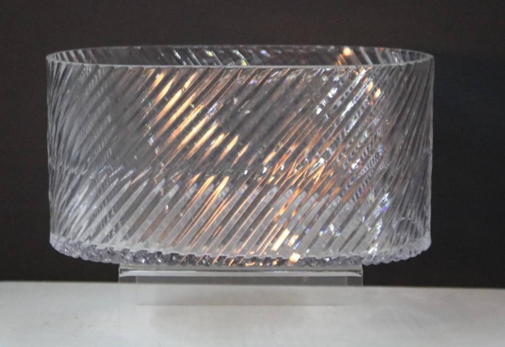 Clear Oval Crystal Bowl (1 of 2)