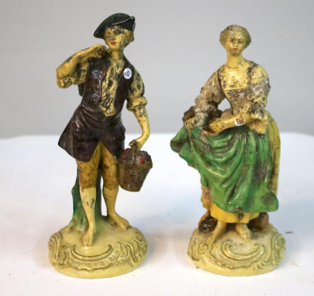 Pair of Borghese Style Chalkware Figurines (1 of 9)