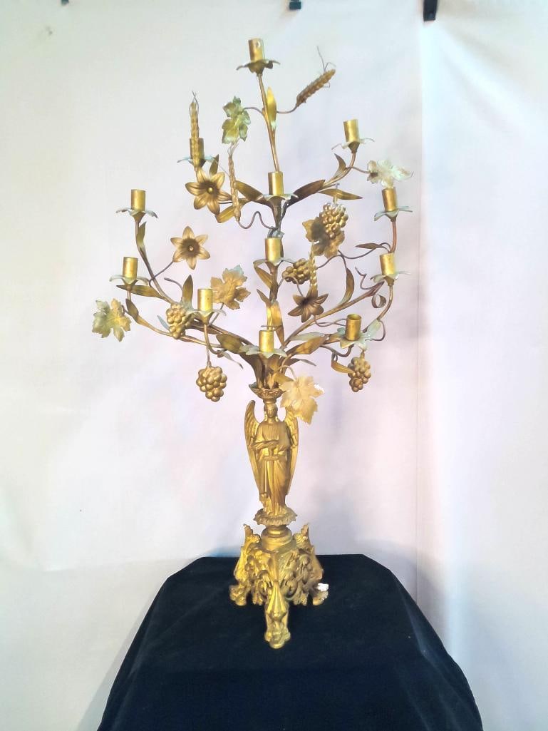 Gilt Metal Figural Grapevine Candelabra (1 of 5)
