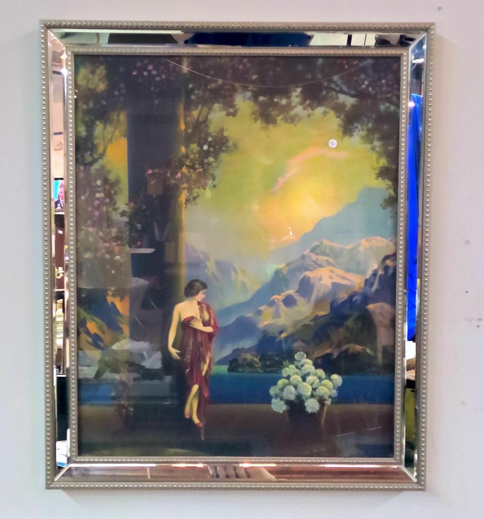 Art Deco Figural Landscape Lithograph (1 of 6)