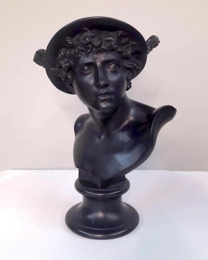 Wedgwood Black Basalt Bust of Mercury (1 of 12)