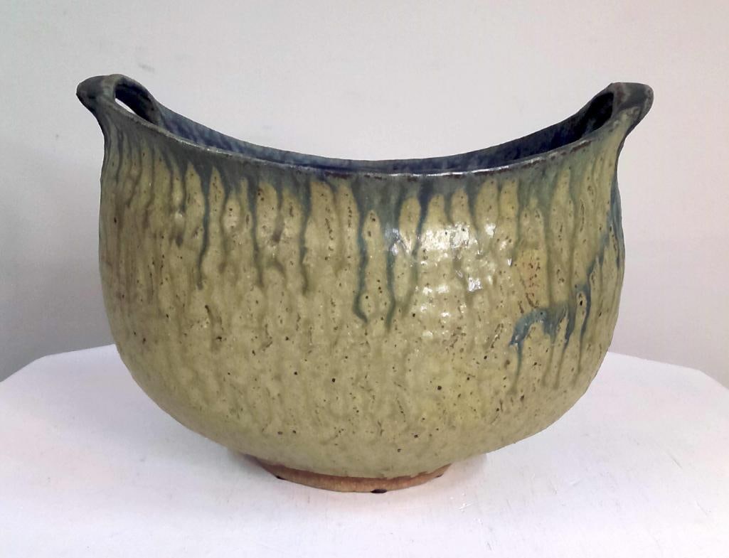 Studio Pottery Center Bowl with Pierced Handles (1 of 6)