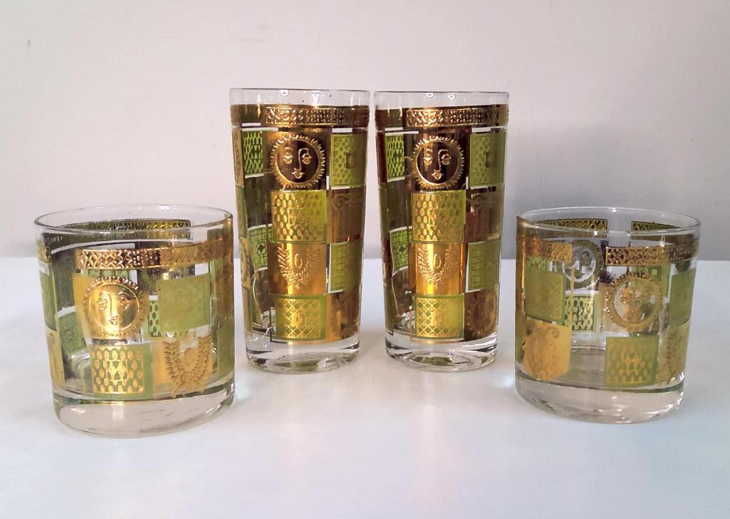 Four Georges Briard Mid-Century Modern Cocktail Glasses (1 of 5)