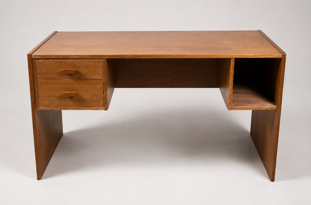 Modern Teak Office Desk (1 of 4)