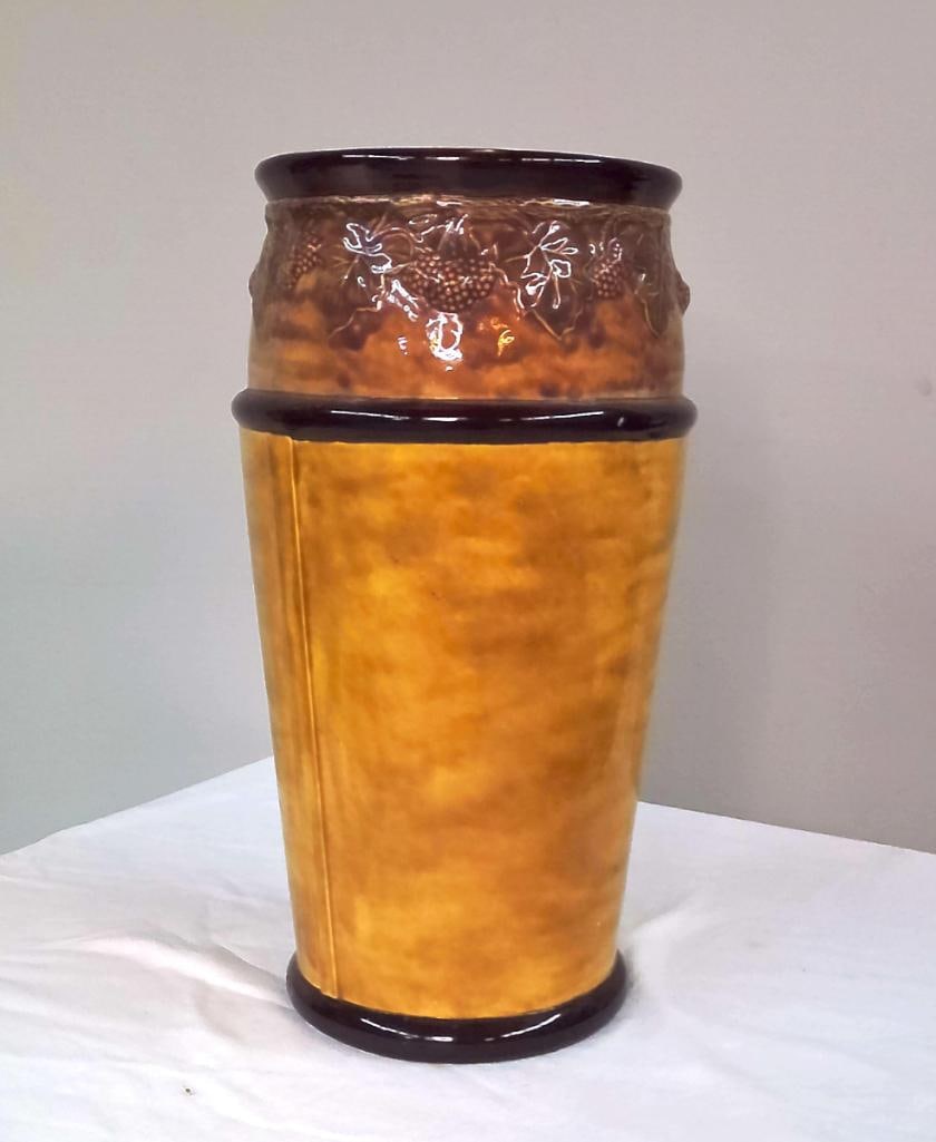 Large Art Pottery Floor Vase with Blackberry Motif (1 of 5)
