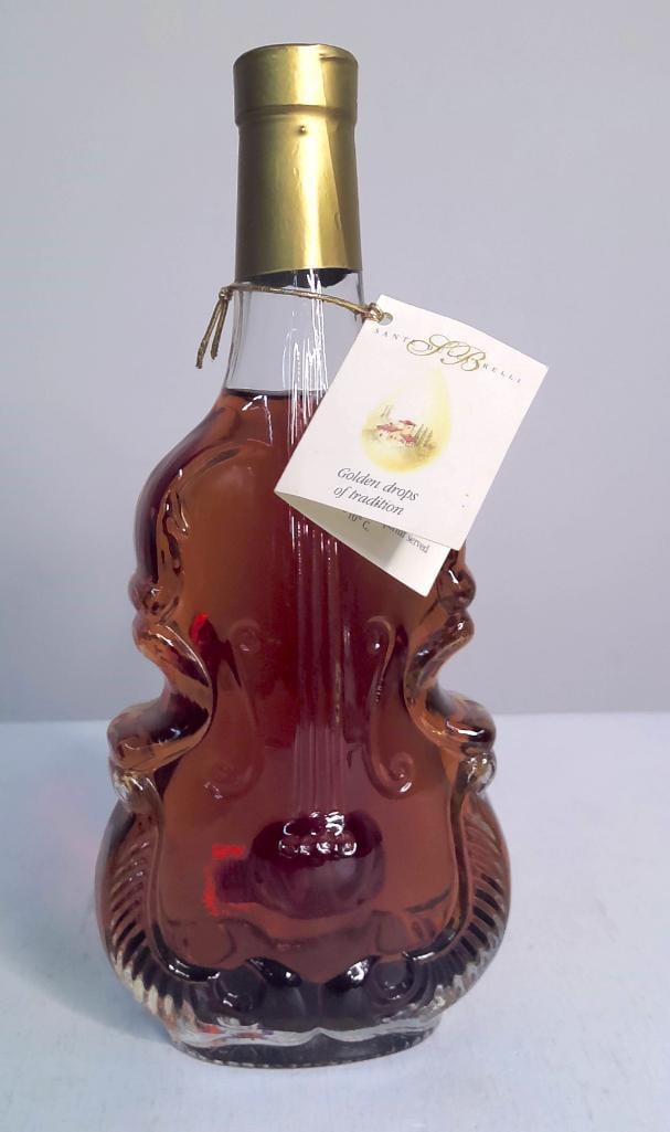 Sante Beccarelli "Golden Drops of Tradition" Violin-Form Liqueur Bottle (1 of 8)