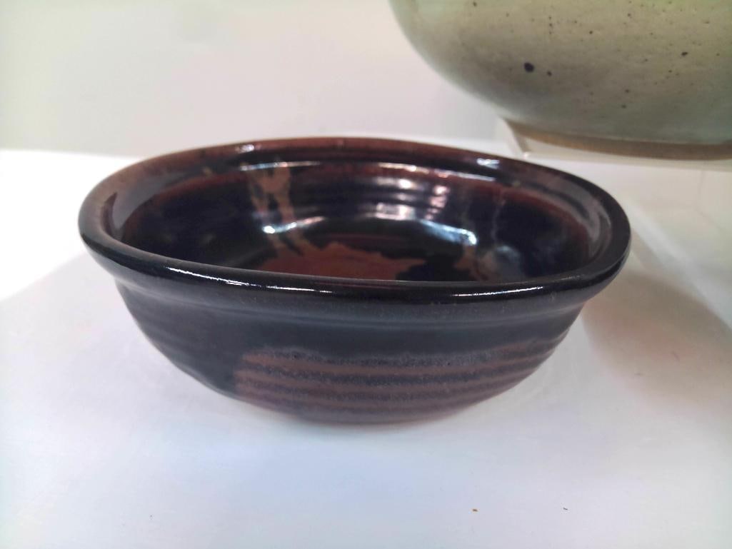 Three Studio Pottery Serving Vessels - 3