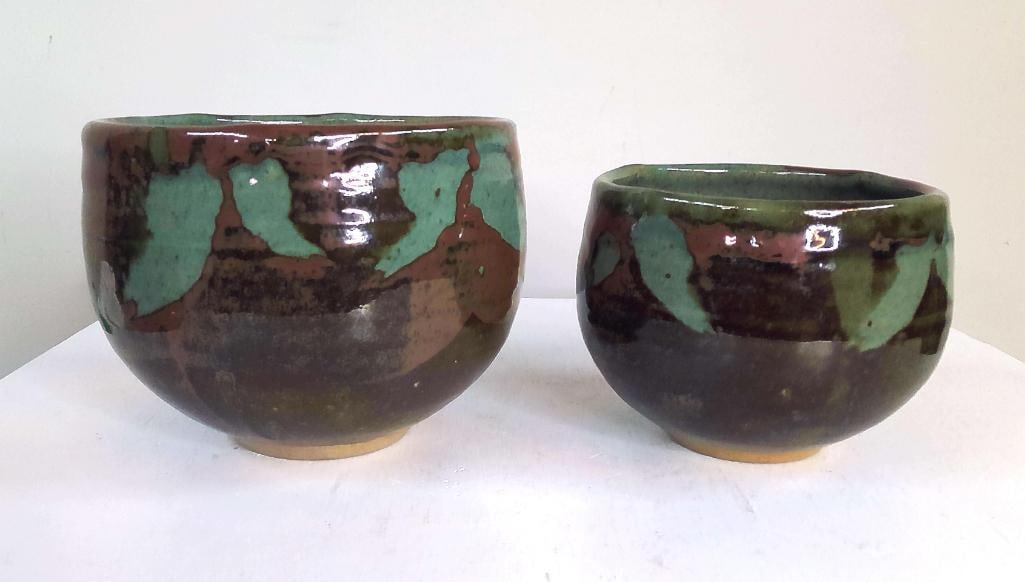 Pair of American Studio Pottery Bowls (1 of 8)