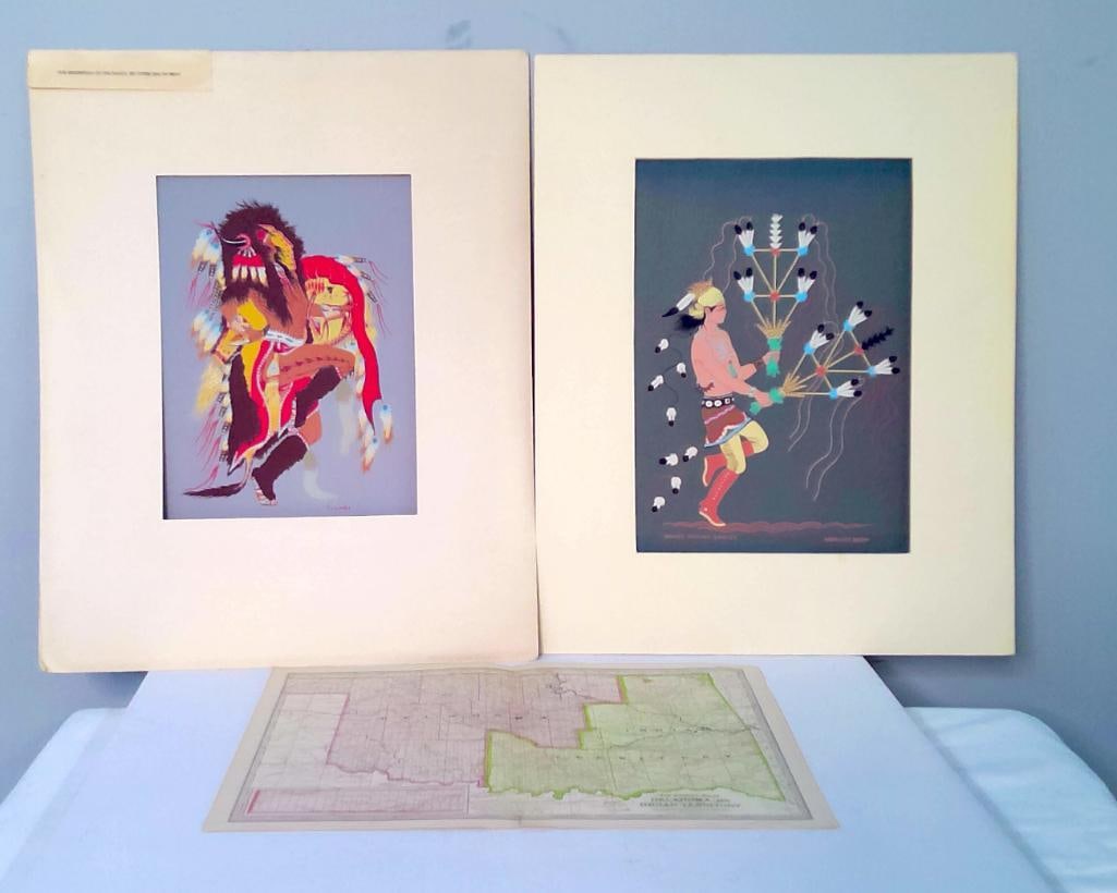Native American Prints with 1897 Indian Territory Map (1 of 8)