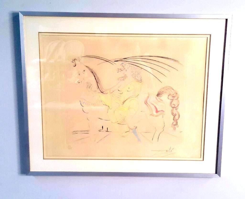 Salvador Dali (1904-1989): Diane de Poitiers, 1974, Drypoint etching and aquatint with hand-coloring on Arches paper, signed “Dalí” in pencil lower right and numbered 212/250 lower left. 212/250 Lithograph Signed lower
