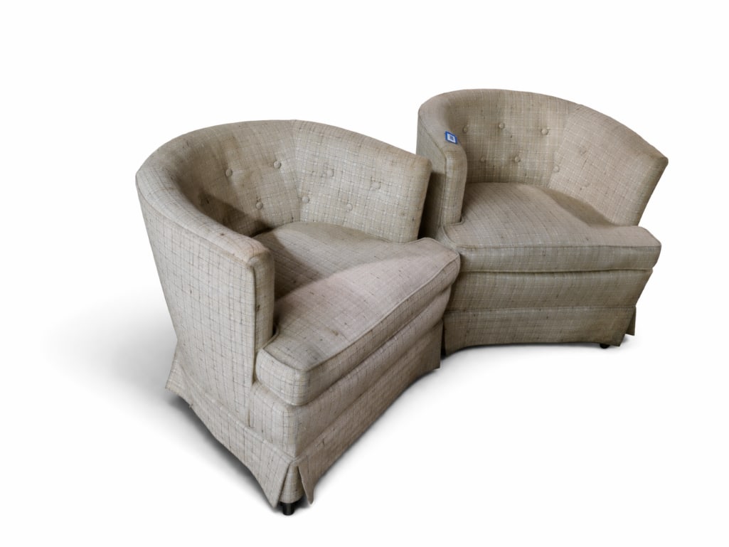 Pair of Upholstered Tub Style Lounge Chairs (1 of 6)