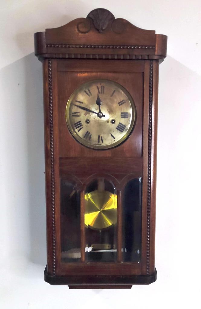 Hamburg American Walnut Wall Regulator Clock (1 of 20)