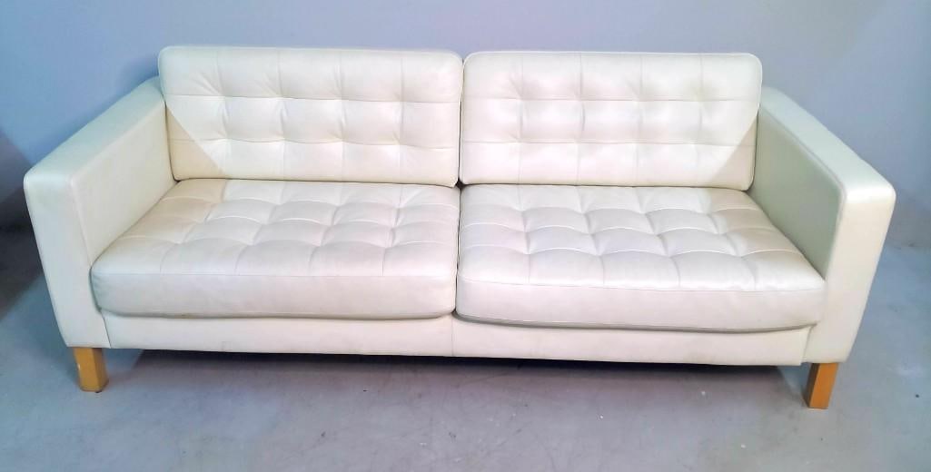 Contemporary Cream Upholstered Sofa (1 of 3)