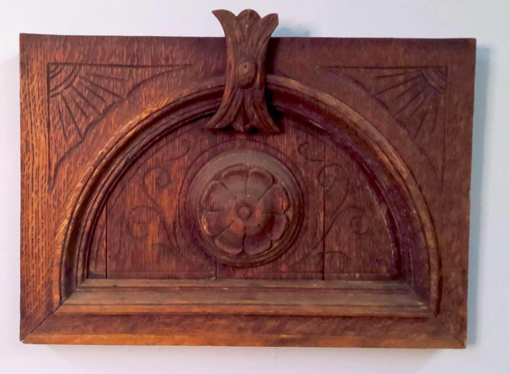 Carved Oak Gothic Revival Architectural Panel (1 of 8)