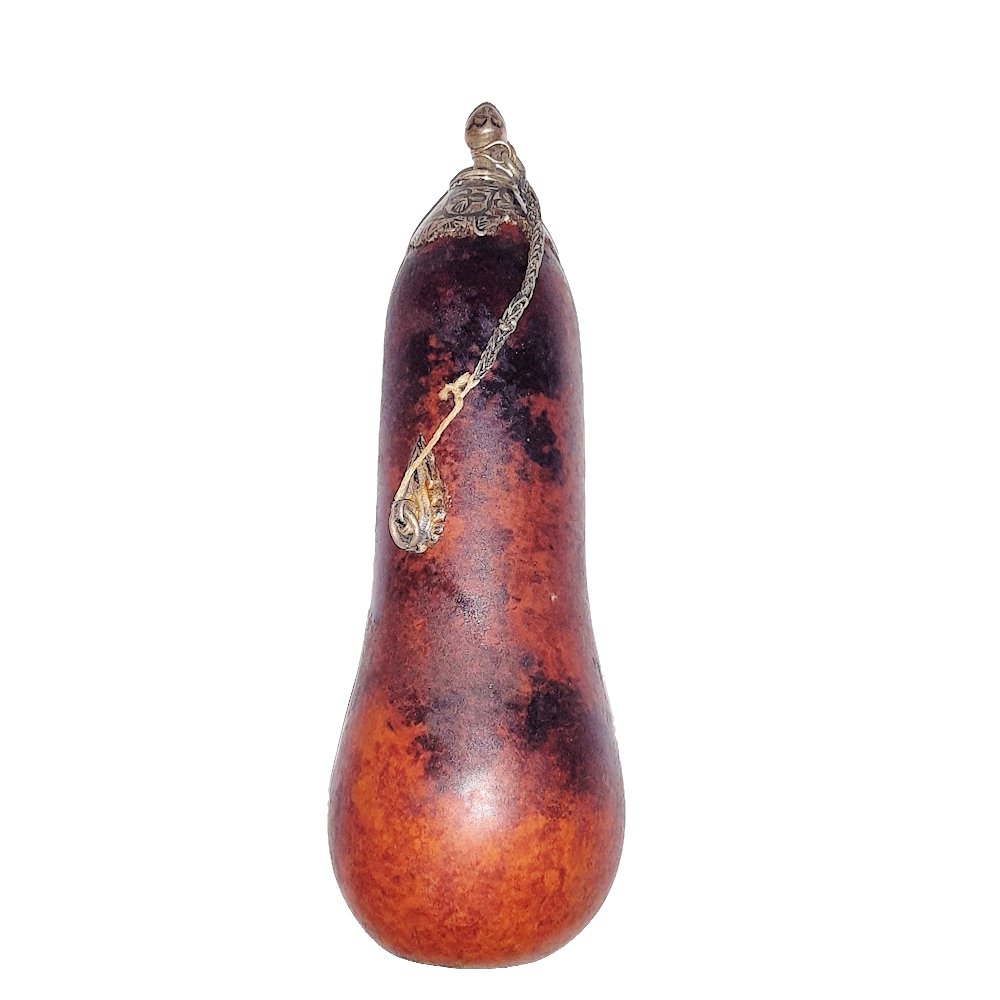 RARE 17TH C CHINESE NATURAL GOURD SNUFF BOTTLE SILVER (1 of 5)