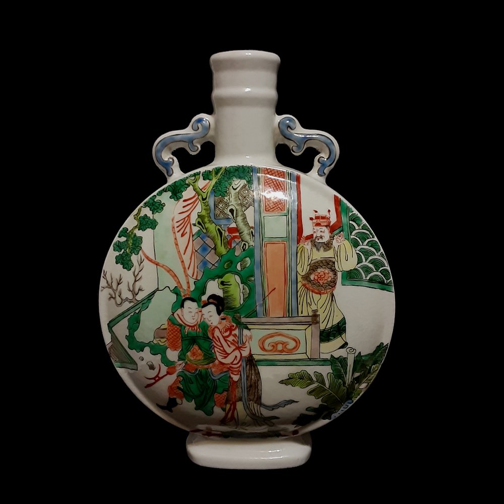 SUPERB FAMILLE VERTE VASE DOUCAI IMPERIAL KANGXI (1 of 9)