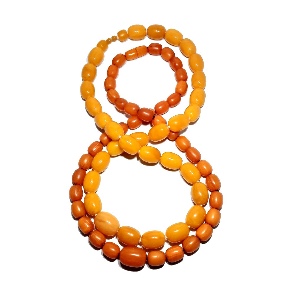 2 STUNNING NECKLACES BUTTERSCOTCH AMBER RESIN COMPOSITE (1 of 5)