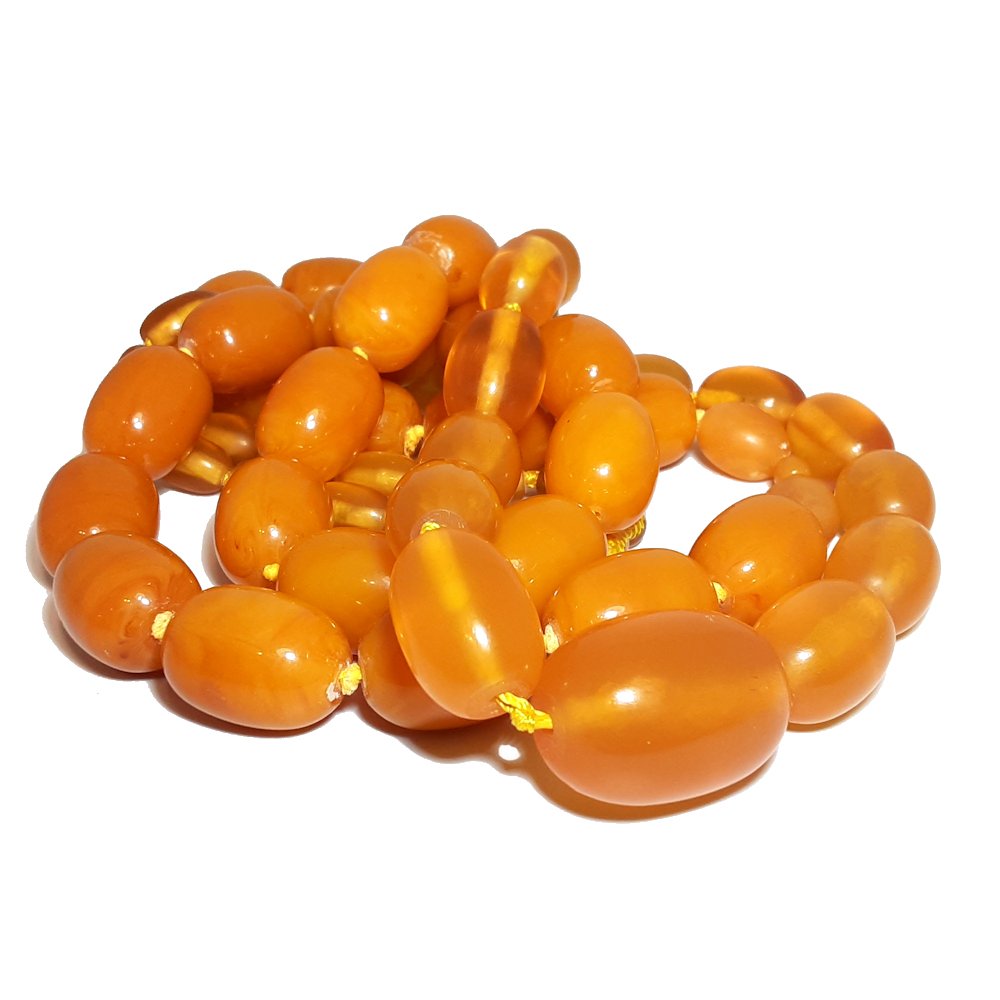 TWO STUNNING NECKLACES BUTTERSCOTCH AMBER RESIN (1 of 4)