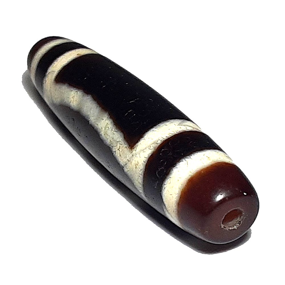 SUPERB LARGE OLD AGATE DZI BEAD HEAVEN AND EARTH (1 of 4)