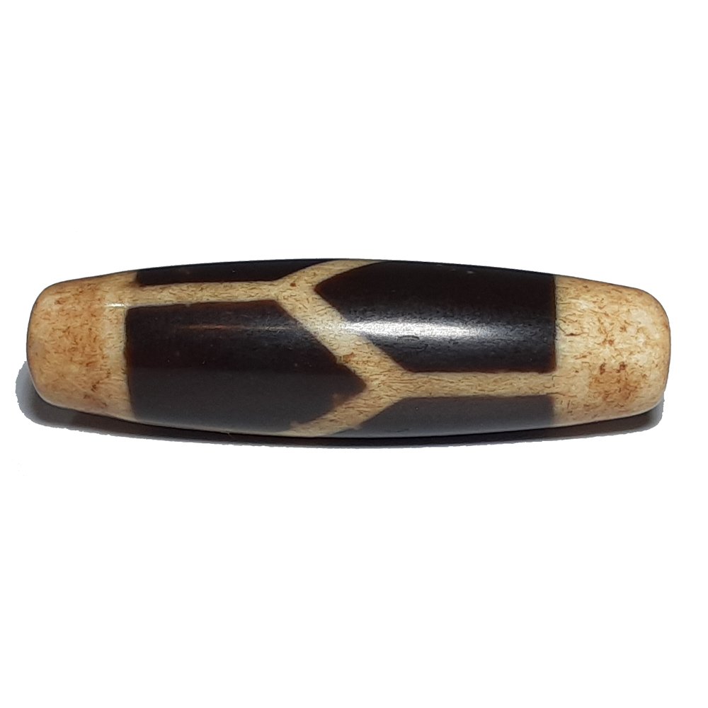 RARE AGATE DZI BEAD LARGE OLD TORTOISE PATTERN (1 of 4)