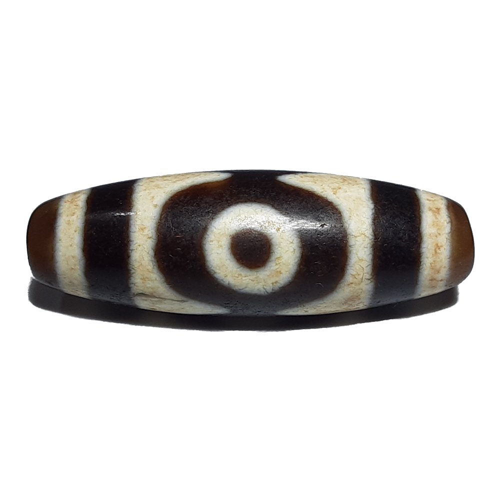 SUPERB OLD SINO TIBETAN DZI BEAD EYES INSIDE EYES (1 of 4)