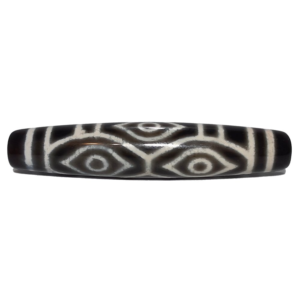 EXQUISITE OLD SINO TIBETAN AGATE DZI BEAD 66 MM (1 of 4)