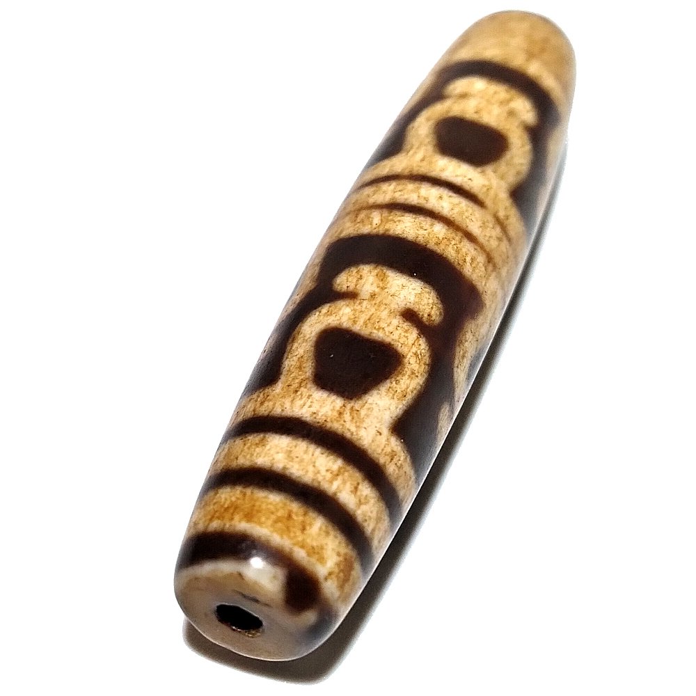 SUPERB LARGE AGATE DZI BEAD NECTAR CUP PATTERN 68MM (1 of 5)