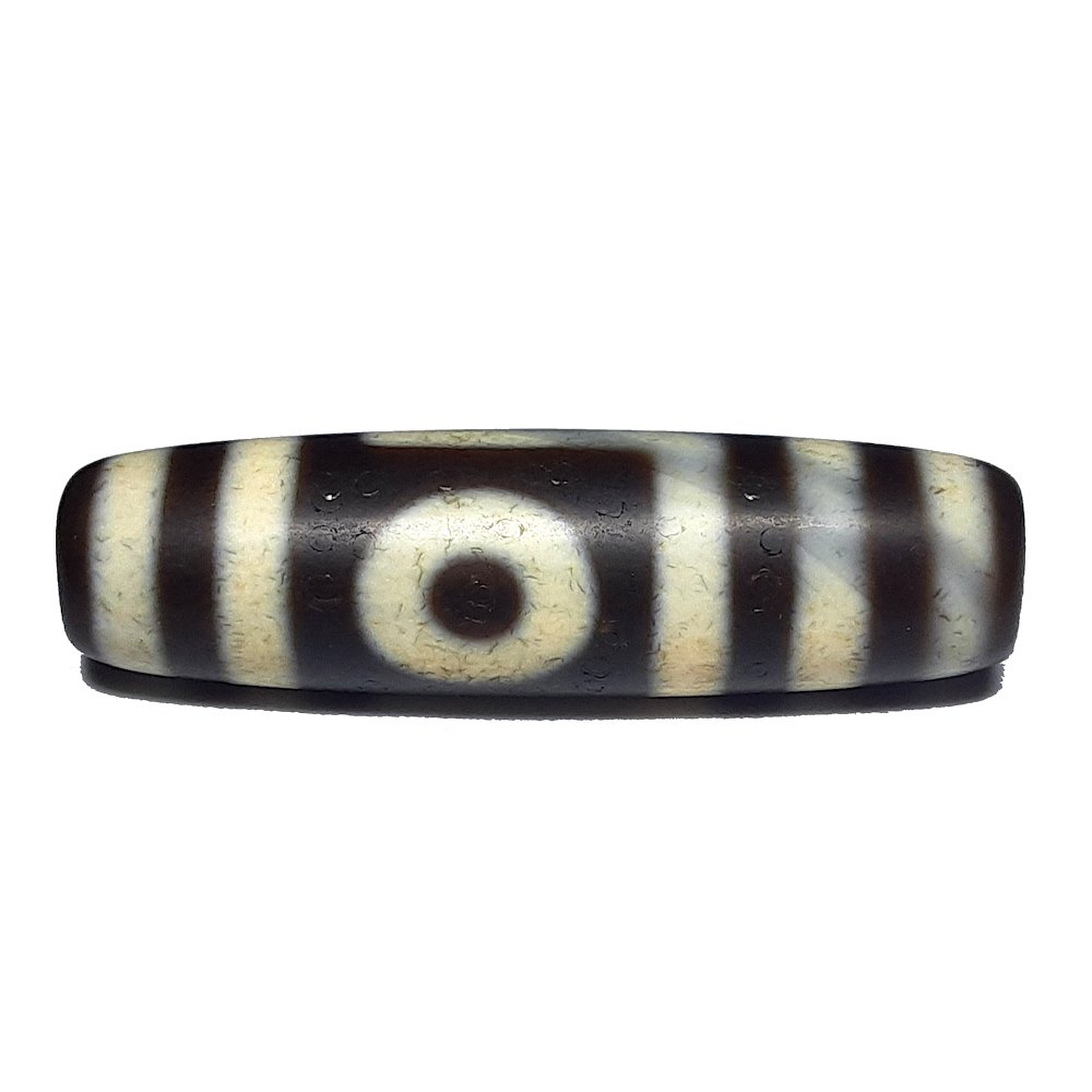 STUNNING TIBETAN AGATE DZI BEAD 2 EYES 37 MM (1 of 4)