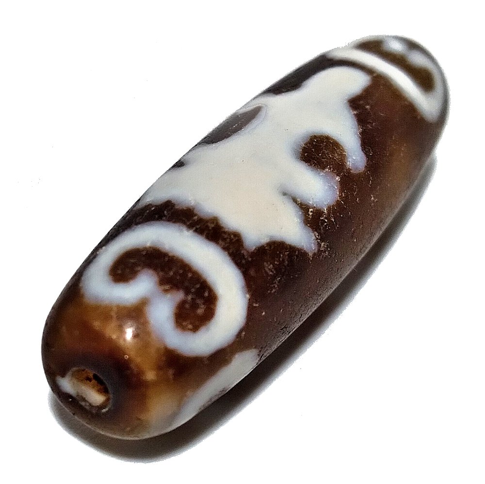 SUPERB RARE AGATE DZI BEAD GUANYIN RUYI (1 of 6)
