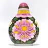 RARE CHINESE ENAMEL ON GLASS SNUFF BOTTLE LOTUS