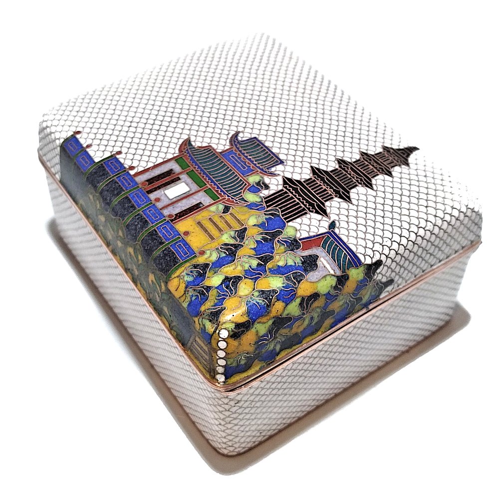 A VERY FINE RARE CHINESE CLOISONNE BOX 19TH C QING (1 of 9)