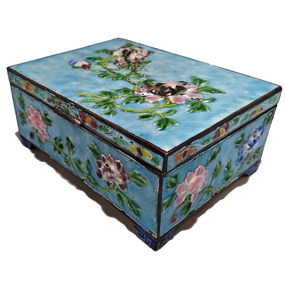 BEAUTIFULLY ENAMELED ANTIQUE CHINESE BOX (1 of 9)