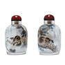 INSIDE PAINTED CHINESE SNUFF BOTTLE SQUIRRELS SIGNED