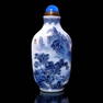 SUPERBLY ENAMELED CHINESE ENAMEL SNUFF BOTTLE LANDSCAPE