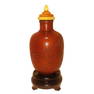 CHINESE NATURAL MOLDED CARVED GOURD SNUFF BOTTLE QING