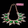 Betsy Johnson glitzy emerald necklace