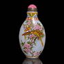 FINE DELICATE CHINESE ENAMEL GLASS SNUFF BOTTLE