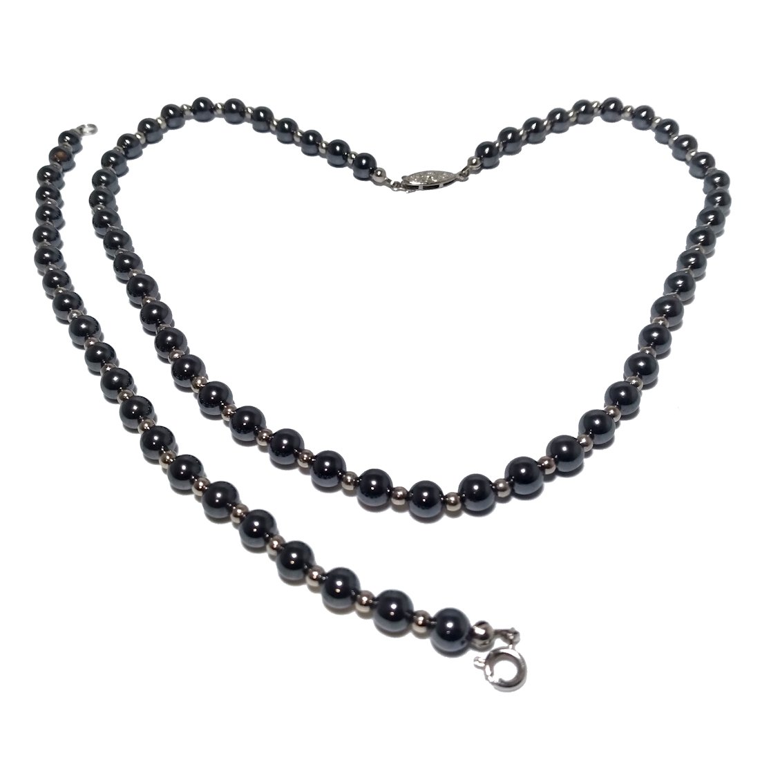 A FABULOUS LOT HEMATITE NECKLACE + BRACELET (1 of 3)