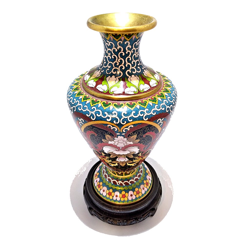OUTSTANDING CHINESE CLOISONNE VASE (1 of 8)