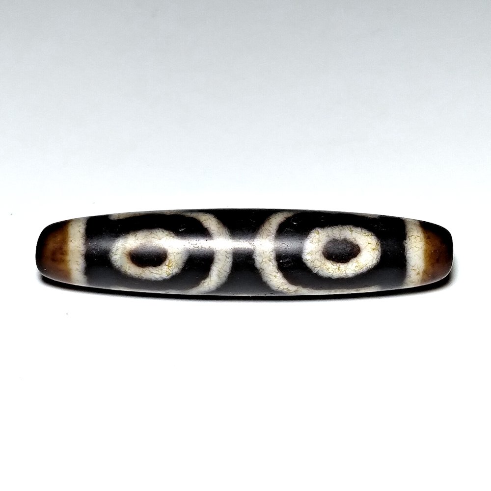 FINE SINO TIBETAN AGATE DZI BEAD 3 EYES 52MM (1 of 3)
