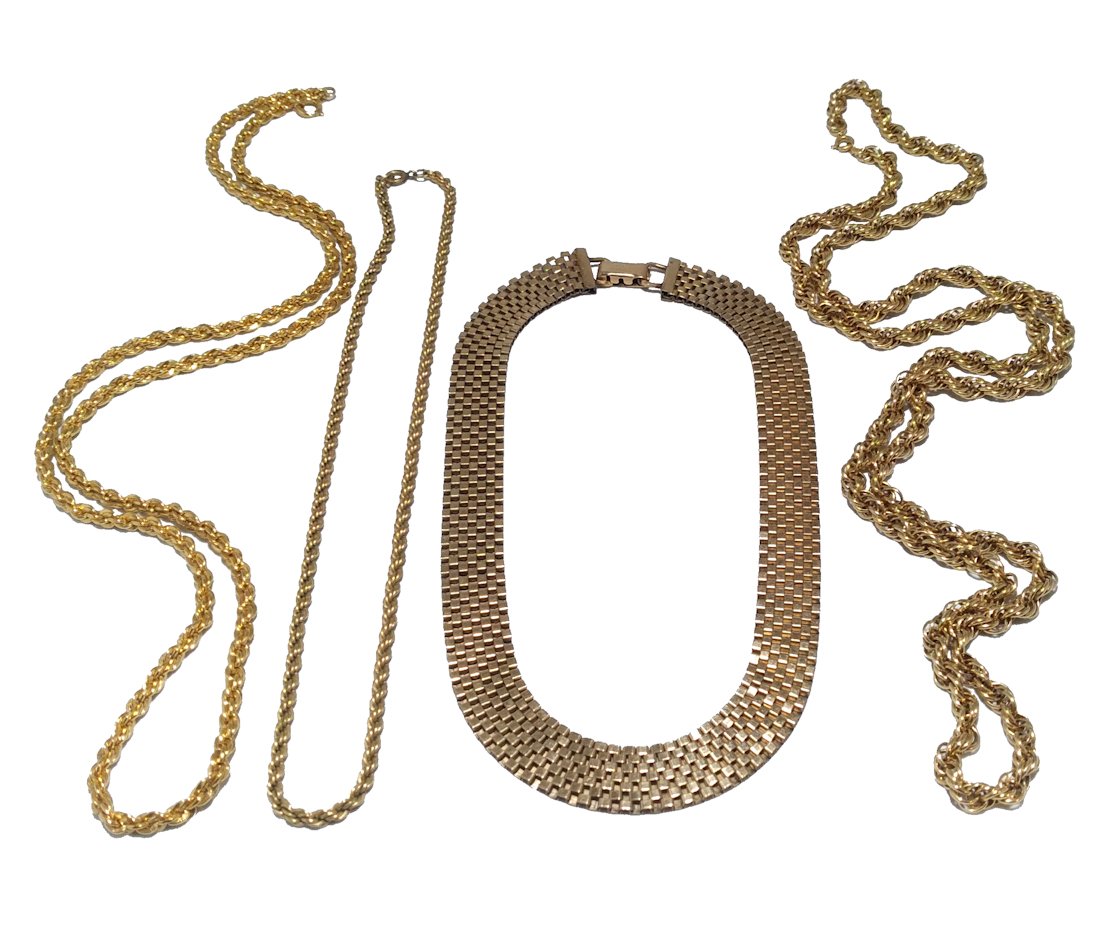 4 EXQUISITE NECKLACES   1/20 12K GOLD FILLED (1 of 6)